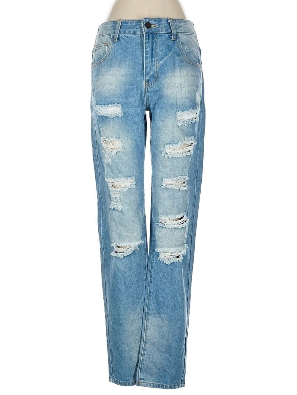 Size 28 Straight Leg Distressed Demin Jeans